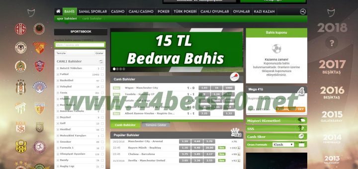 15 TL Bedava Bahis